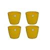 VIRKART Plastic Mega Pots Set, White, 12 Inch, 4 Pieces (Yellow ...
