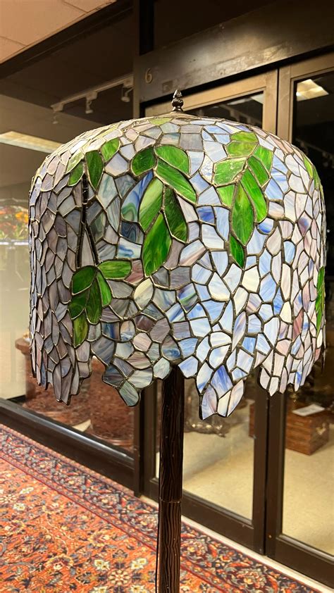Wisteria Stained Glass and Bronze Floor Lamp After Louis Comfort ...