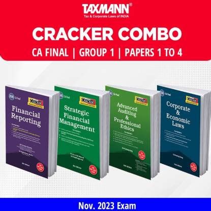 Taxmann's CRACKER COMBO For CA Final | Nov. 2023 Exam – Group 1 ...