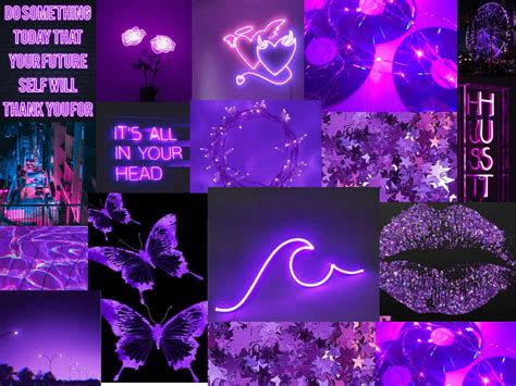 Download Black And Purple Collage Desktop Wallpaper | Wallpapers.com