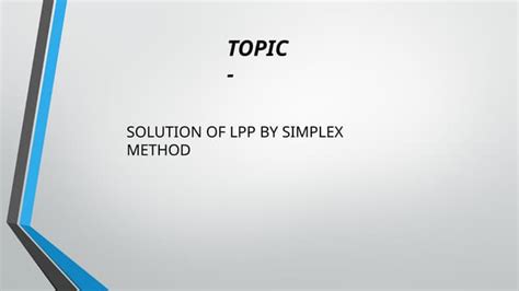 Image result for LPP Simplex Method Problems
