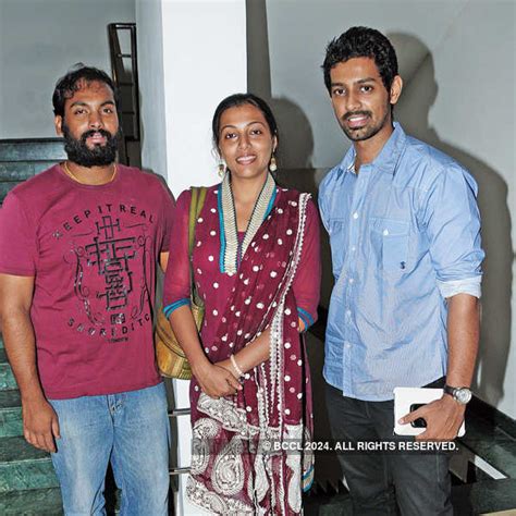 Shanoob, Deepti Shylaja and Rahul during a party, held in Kochi.