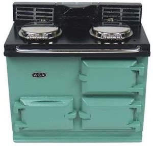 Miniature Corner Inc Dollhouse Green Aga Stove By Reutter Porzellan ...