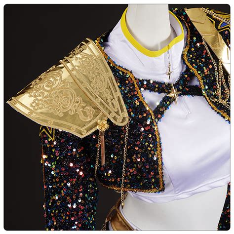 Rumi Kpop Demon Hunters Costume Black Golden Dance Halloween Outfit ...