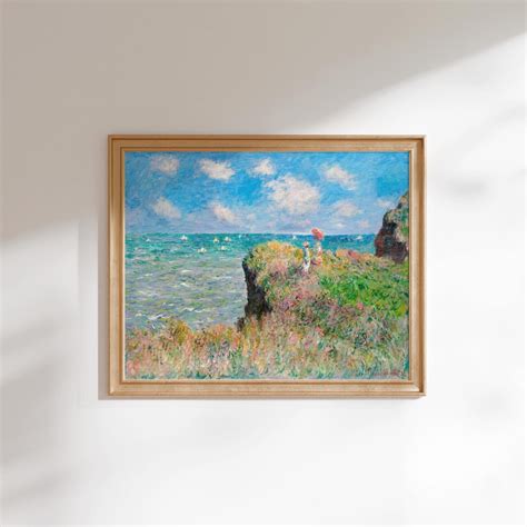 Claude Monet Print: Cliff Walk at Pourville (premium Giclée Art Print ...
