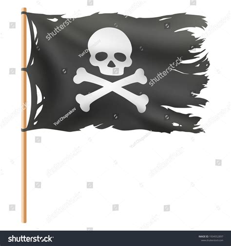 Red Jolly Roger Pirate Flag
