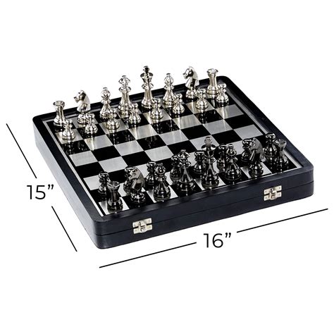 Maple and jade 15 x 16 traditional aluminum game set in black wood ...