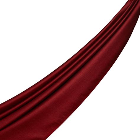 Burgundy Plain Wool Silk Scarf | Ipekevi