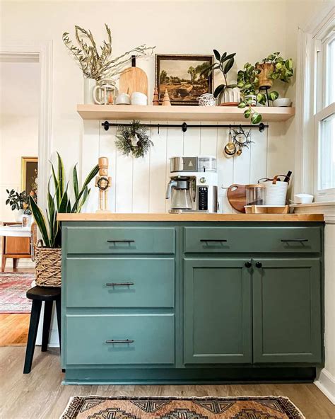 Green Cabinet Kitchen