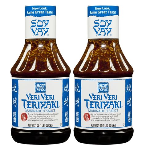 Amazon.com : Soy Vay Less Sodium Veri Veri Teriyaki Marinade & Sauce 21 ...
