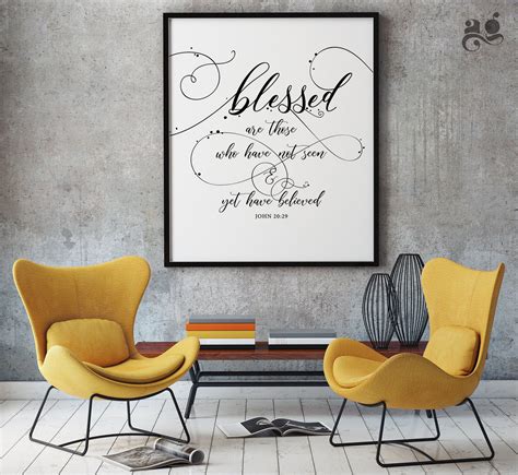 Buy Bible Verses Print, Blessed Are Those Who Have Not Seen and yet ...