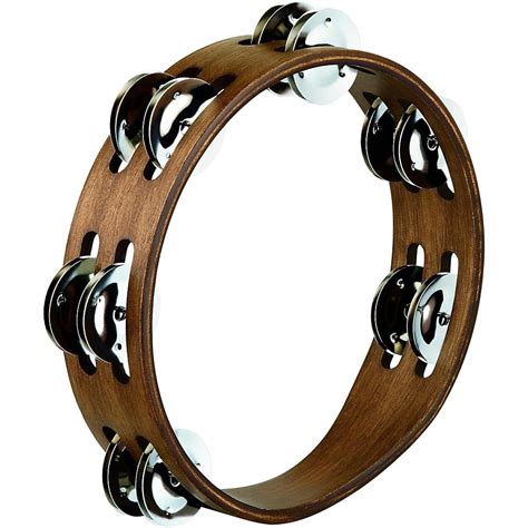 Meinl MEINL Compact Wood Tambourine with Double Row Stainless Steel ...
