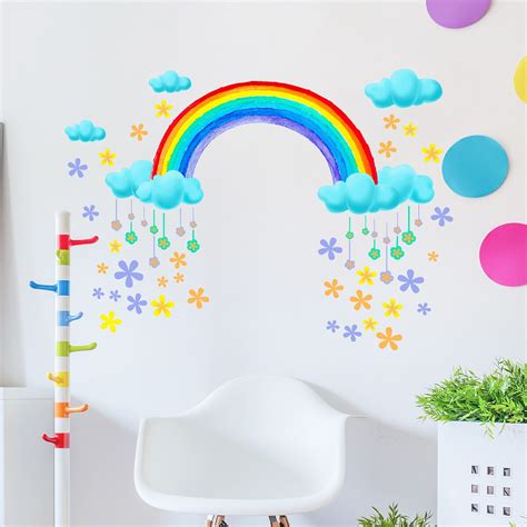 Rainbow Wall Vinyl Decals Stickers for Kids Rooms ... - Grandado