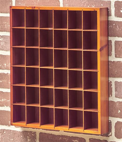 Jumbo Wall Hanging Wooden Shot Glass Display Case - Natural - Walmart.com