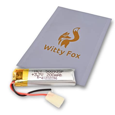 Witty Fox 200mAh Rechargeable 3.7V LiPo Battery for Drone – Robocraze