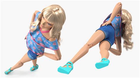 Barbie Doll in Shorts 3D Model $79 - .3ds .blend .c4d .fbx .max .ma ...