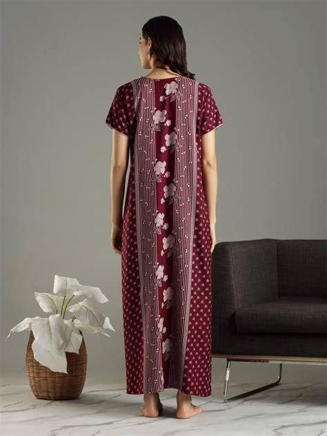 Wine Alpine Designer - Branded Nighty for Women With Pocket – 9shines label