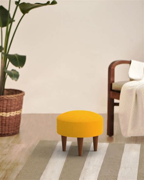 Begum Foot Rest - Sahara Mustard