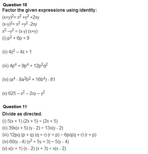Image result for Class 8 Math Chapter 3 Factorization