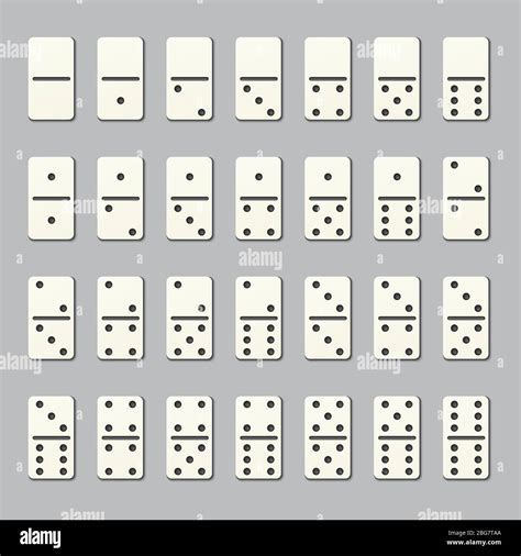 Full domino pieces. Numbered tiles for family strategy table game ...