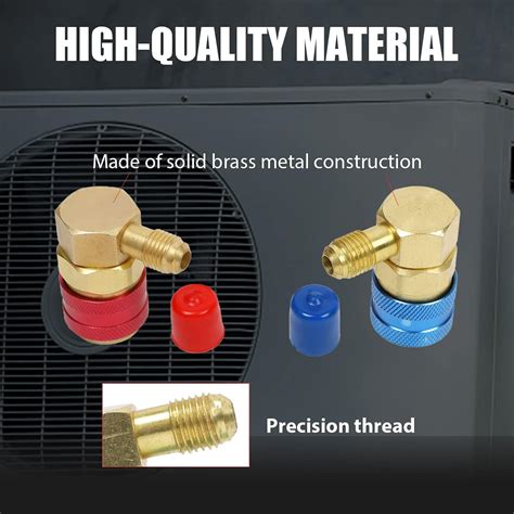 Buy R134a Quick Connect Fittings,1/4 SAE Male Flare R134a Quick ...