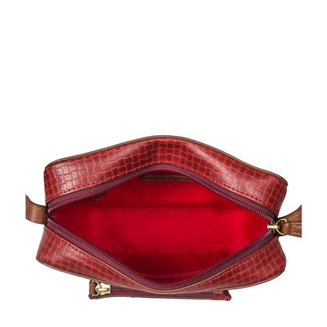 Buy Hidesign Nyle 01 Sb Red Sling Bag Online