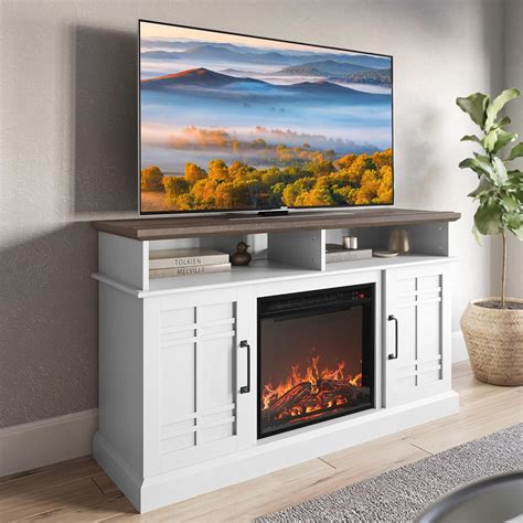 Amazon.com: BELLEZE 48" TV Stand with 18" Electric Fireplace Heater ...