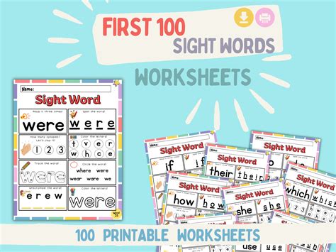 Preschool Sight Words | Sight Word Cards | Preschool Printable ...