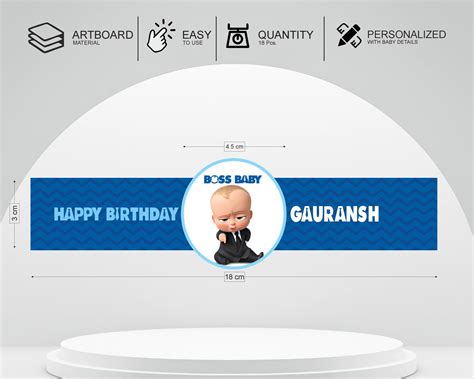 Boss Baby Theme Hand Band | 1st birthday party themes for online ...