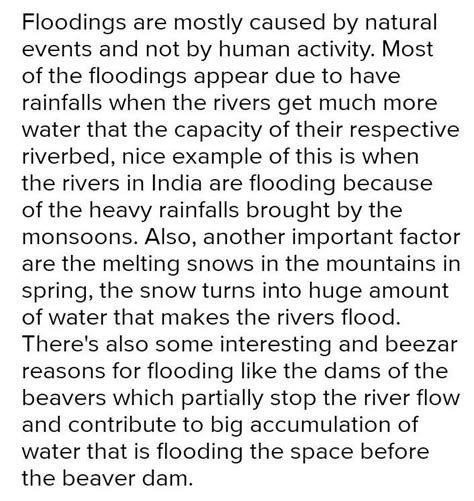Flooding on rivers is caused by human activity rather than natural ...