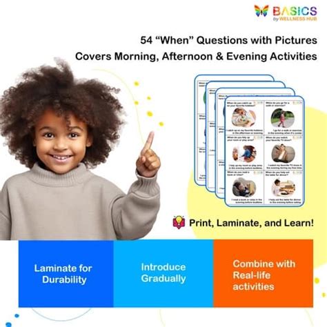 When Questions Flashcards – Daily Routines for Kids (Printable PDF)