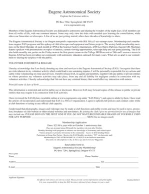 Fillable Online eugeneastro EAS membership form revised - eugeneastro ...
