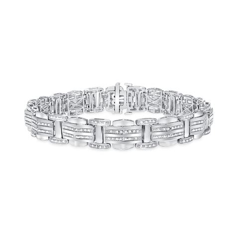 1/2 CT. T.W. Gents Double Row Diamond Bar Bracelet – Milestonz