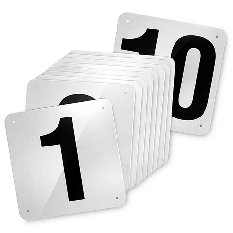 Outdoor Dock Door Signs - 18 x 18", 1-10 S-23469-1 - ULINE