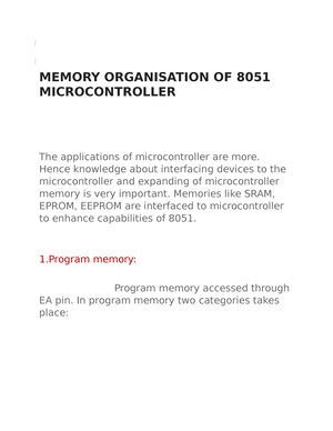 Computer architecture - 3 - Computer architecture and microcontroller ...