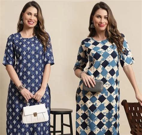 fcity.in - Stylish Pure Crepe Printed Kurti Pack Pack Of 2 / Jivika ...