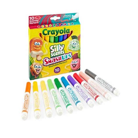 Crayola Silly Scents Sweet Smash Ups, 10 ct Broad Line Markers — Toycra
