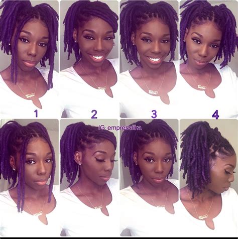Loc ponytail styles | Locs hairstyles, Ponytail styles, Short locs ...
