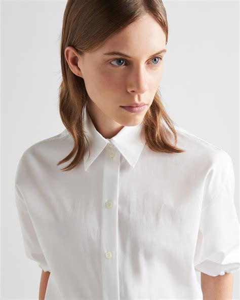 White Poplin Shirt | PRADA