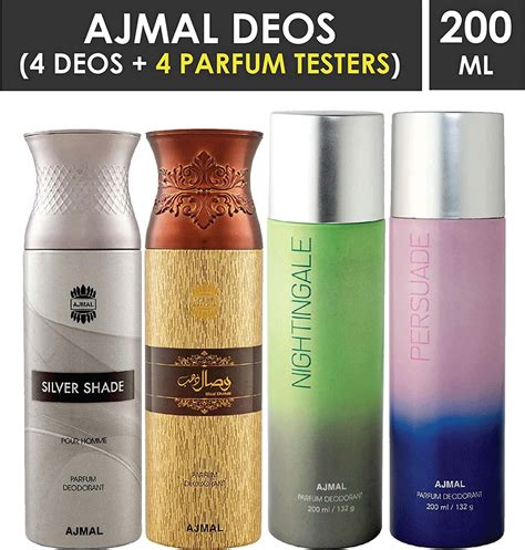 Buy AJMAL 1 SILVER SHADE FOR MEN,1 WISAL DHAHAB FOR MEN,1 NIGHTINGALE,1 ...