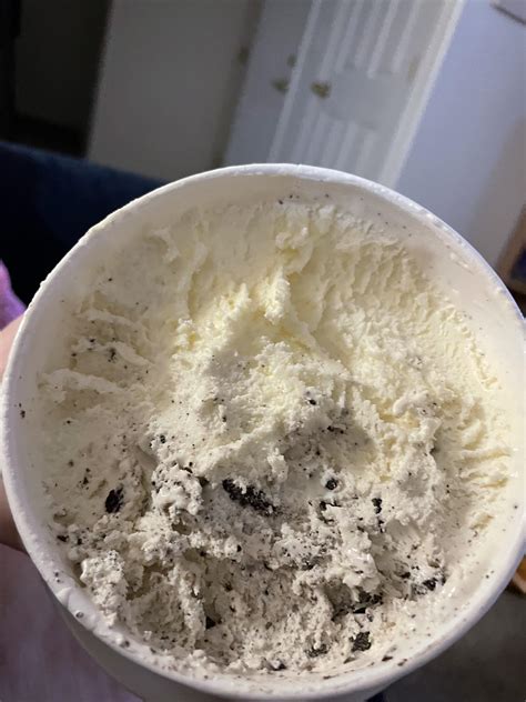 My wife got Tillamook Cookies and Crème ice cream…there’s barely any ...