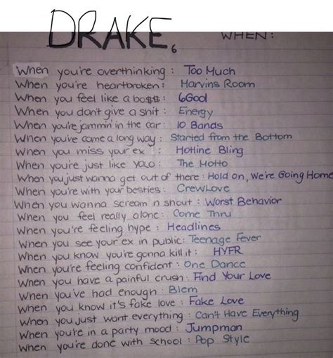 Drake songs to listen to when.... - #Drake #listen #songs | Drakes ...