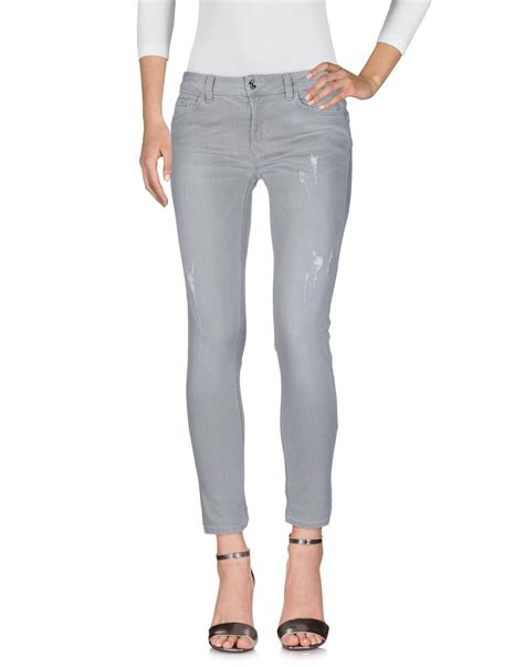 Liu Jo Denim Pants in Grey (Gray) - Lyst