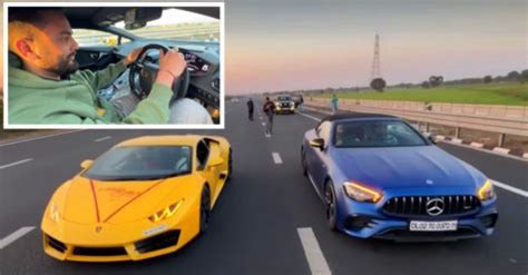 Big Boss OTT Season 2 Winner Elvish Yadav Drag Races Mercedes E53 AMG ...