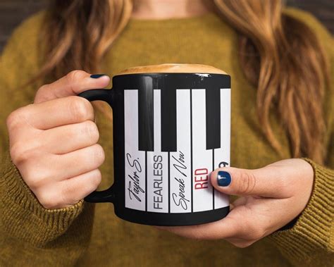 Buy CRAFT MANIACS Taylor S Piano Black Printed 330 ML Tea/Coffee Mug ...