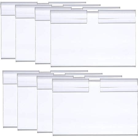 100Pcs Clear Plastic Wire Shelf Price Label Holder Retail Price Tag ...