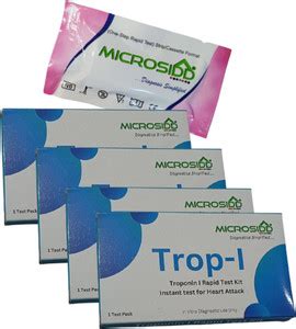MICROSIDD Trop-I Heart Attack Test Pack of 4 Antigen Self Test Kit ...