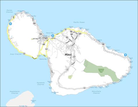 road map of maui