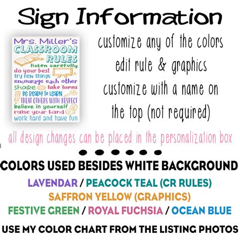 Classroom Rules Sign 的图像结果