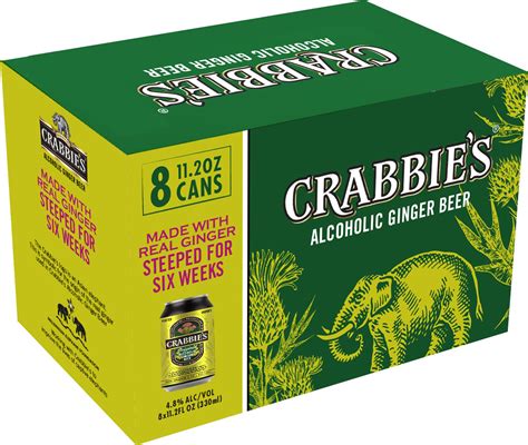 Crabbie's Alcoholic Ginger Beer | 4 pack of 11.2 oz Bottle